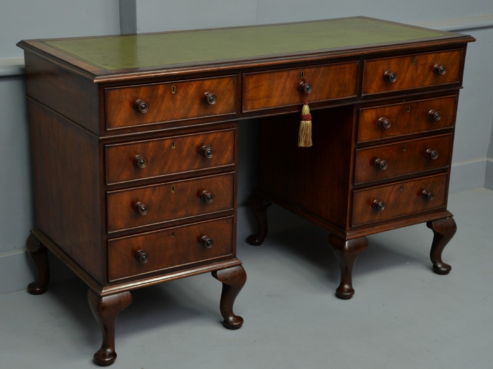 Edwardian Mahogany Pedestal Desk View III