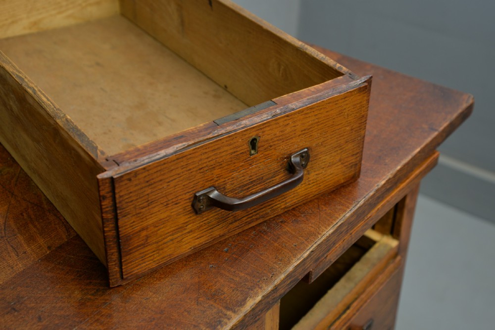 1930s Oak Pedestal Desk View V