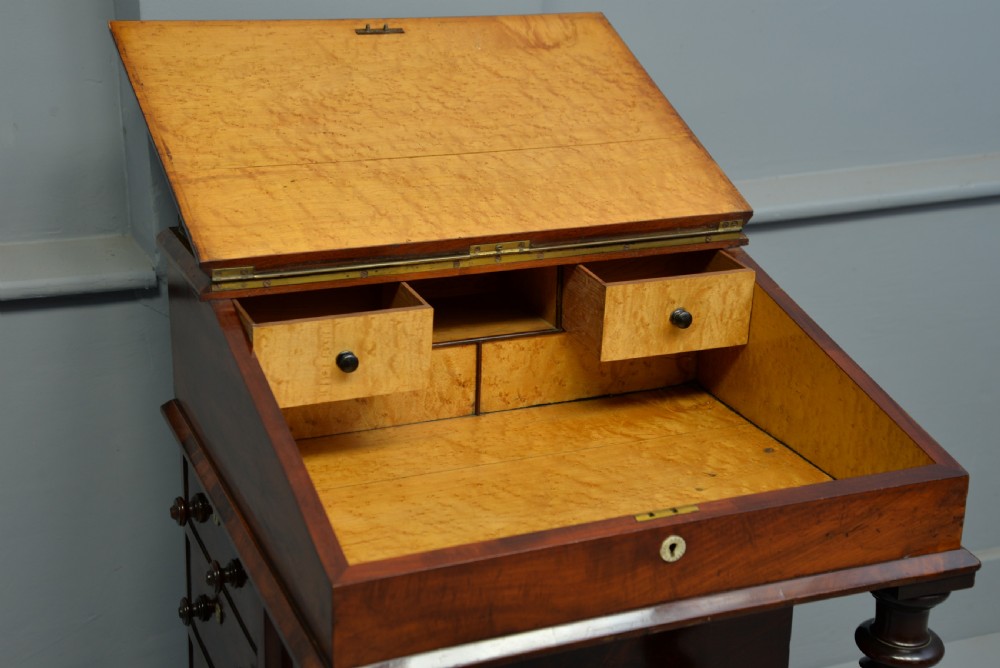 William IV Mahogany Davenport Desk View VIII