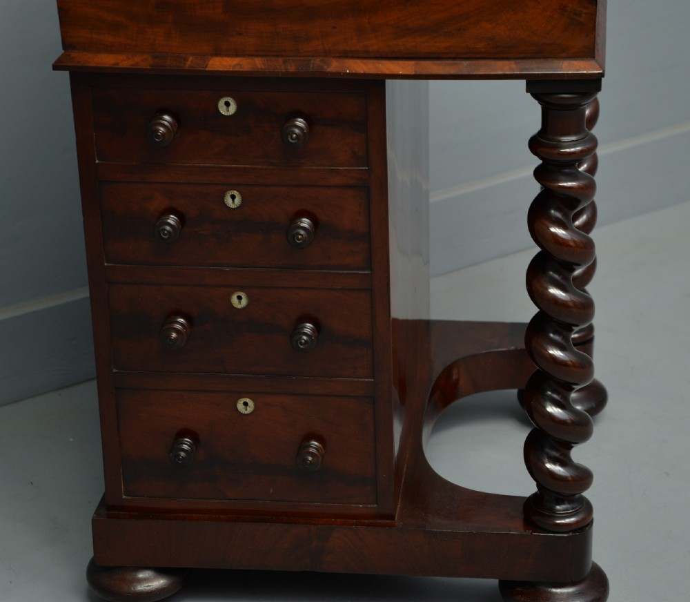 William IV Mahogany Davenport Desk View XI