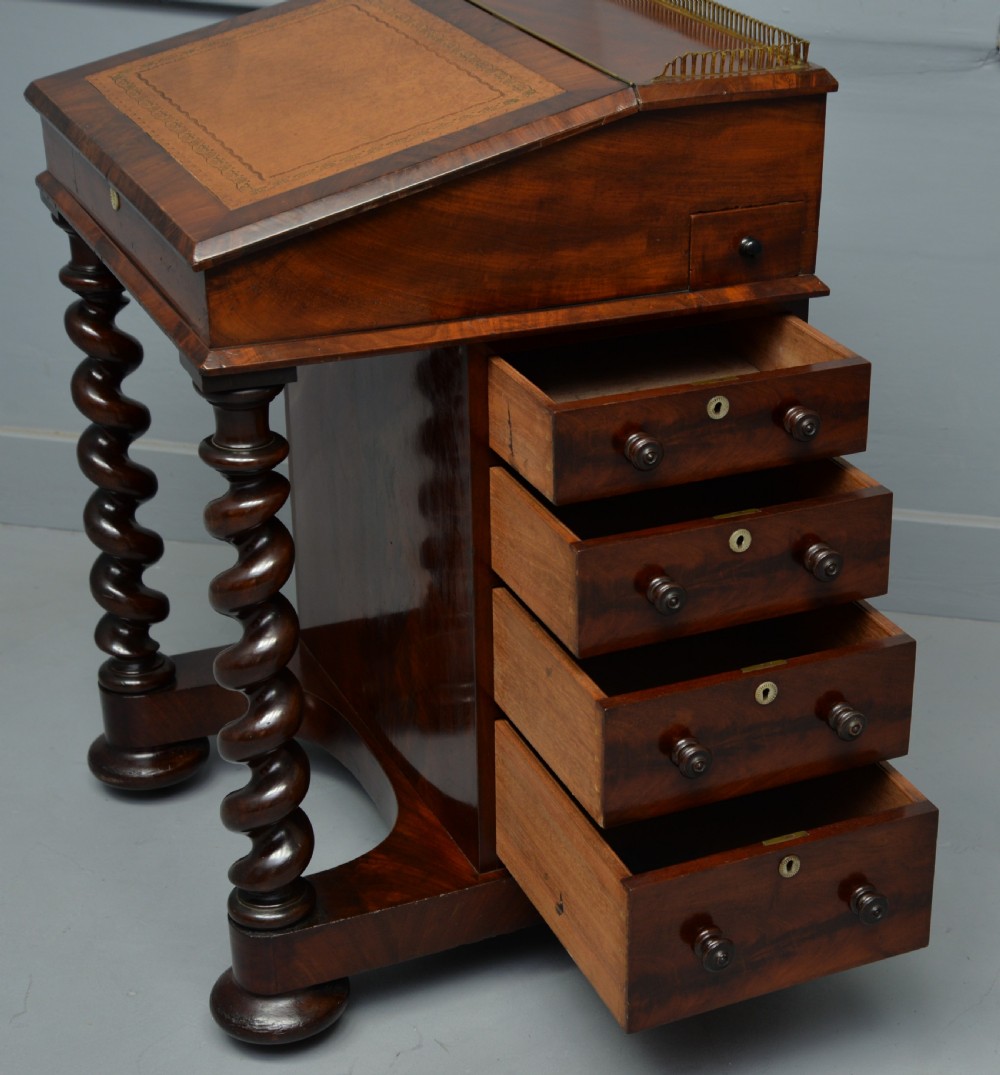 William IV Mahogany Davenport Desk View XV