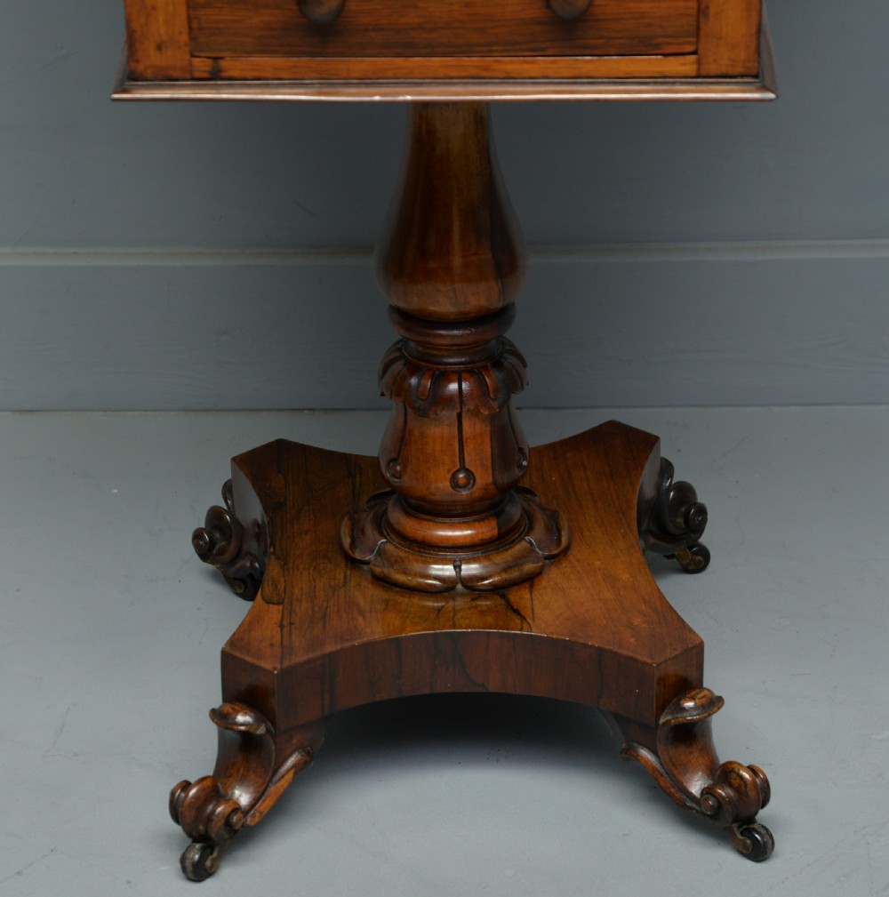 Pretty William IV Rosewood Work, Side, Lamp Table View V