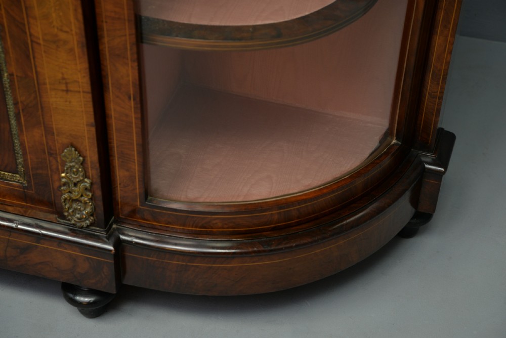 Victorian Burr-Walnut & Ormolu Credenza Cabinet View XII