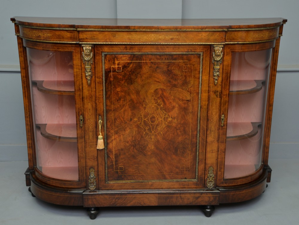 Victorian Burr-Walnut & Ormolu Credenza Cabinet View XXII