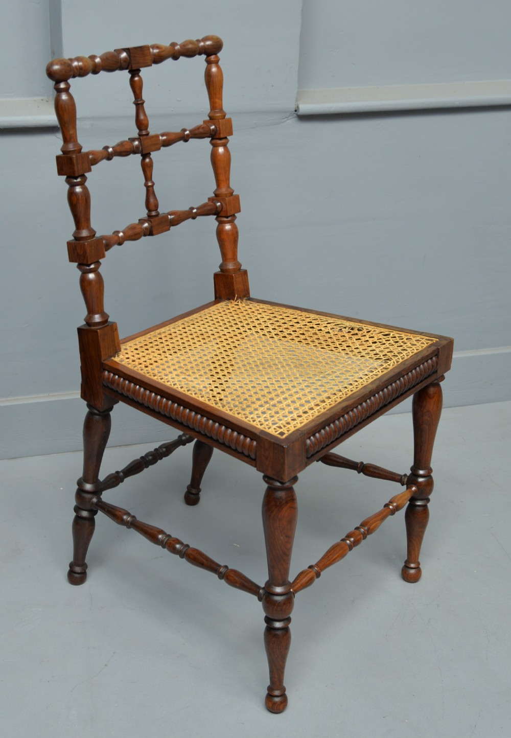 Superb Quality Victorian Rosewood Caned Side Chair View III