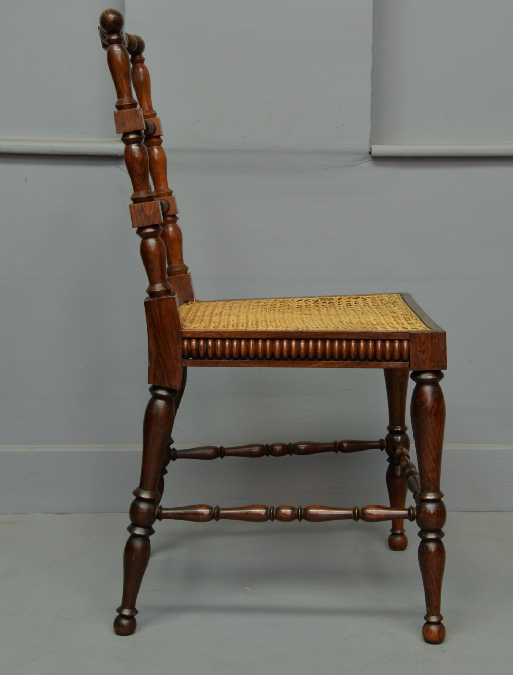 Superb Quality Victorian Rosewood Caned Side Chair View V