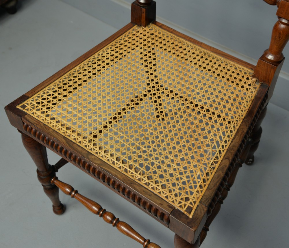 Superb Quality Victorian Rosewood Caned Side Chair View X