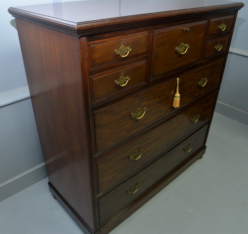 Edwardian James Shoolbred Mahogany Chest Of Drawers  View IX