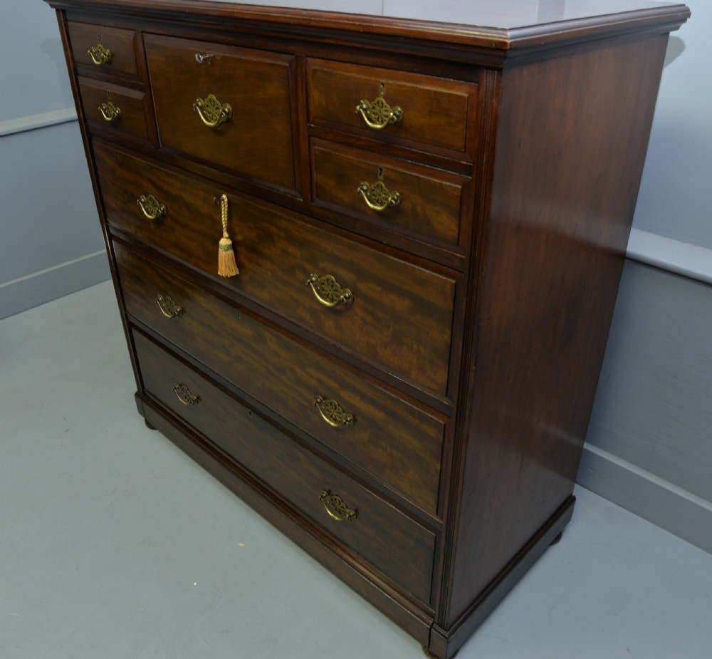 Edwardian James Shoolbred Mahogany Chest Of Drawers  View X