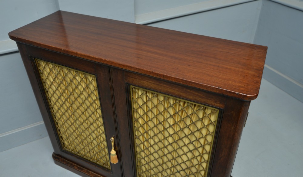 Small Regency Mahogany Side Cabinet View X