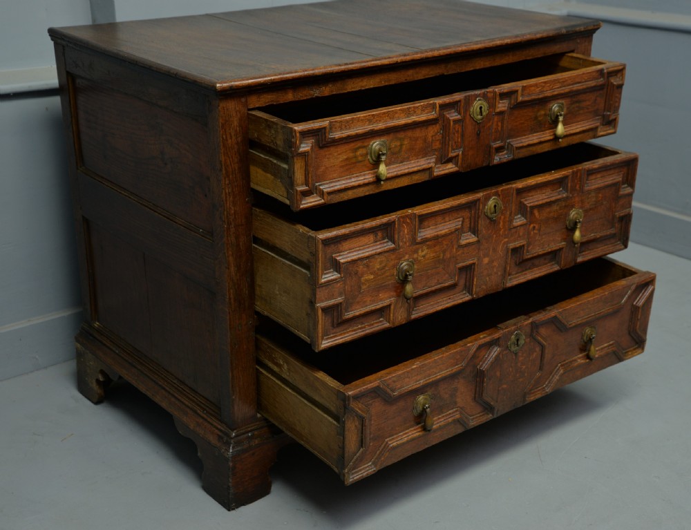 Late 17th Century Geometric Oak Chest Of Drawers View VI