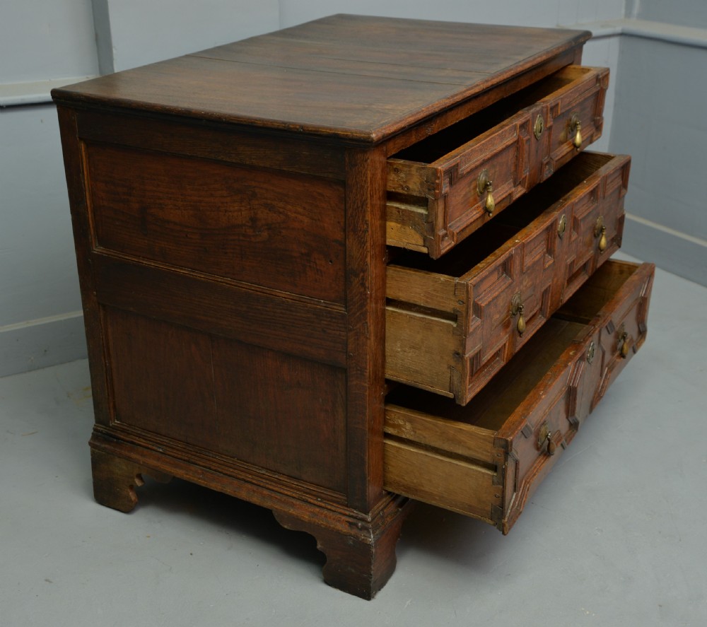 Late 17th Century Geometric Oak Chest Of Drawers View VII