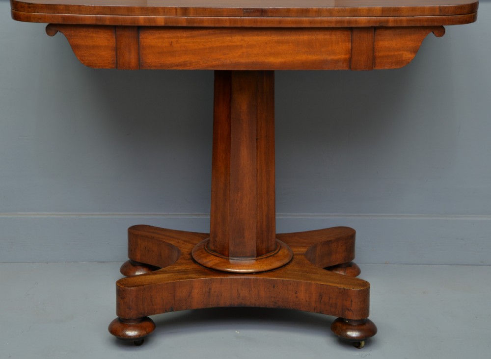 Elegant William IV Mahogany Games Table View IV