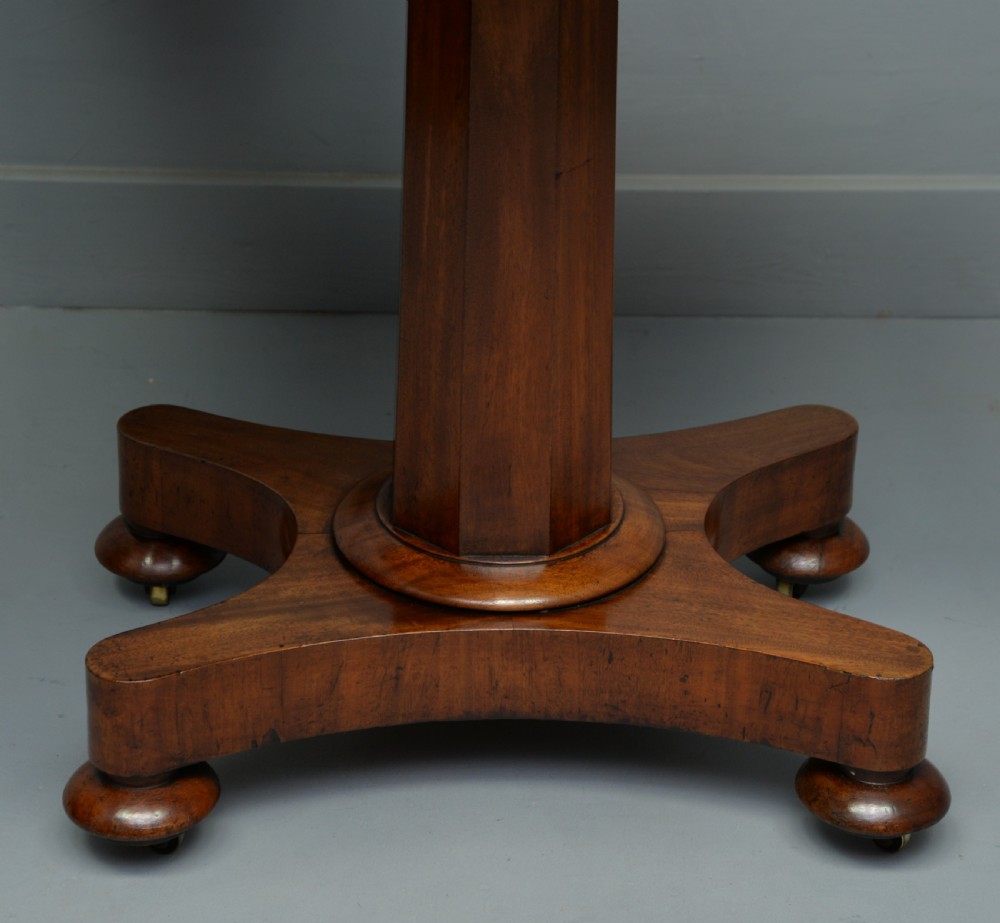 Elegant William IV Mahogany Games Table View VI