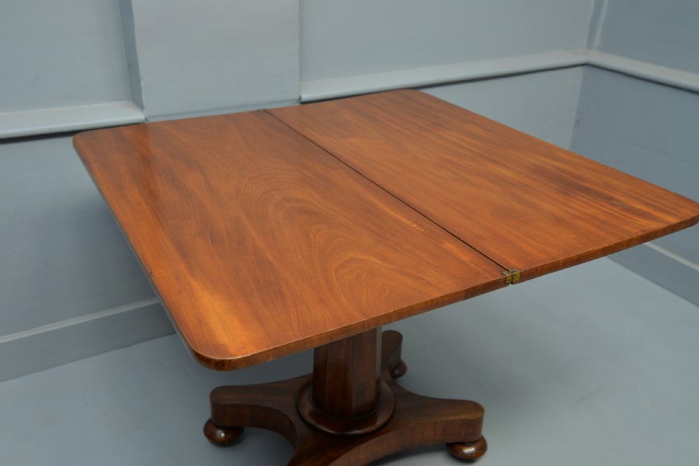 Elegant William IV Mahogany Games Table View IX