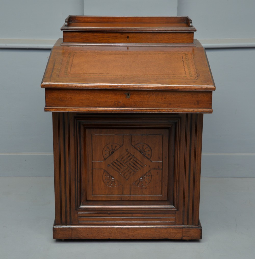 Late Victorian Oak Davenport Desk View II