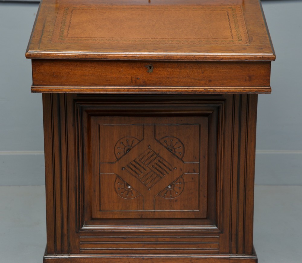 Late Victorian Oak Davenport Desk View III
