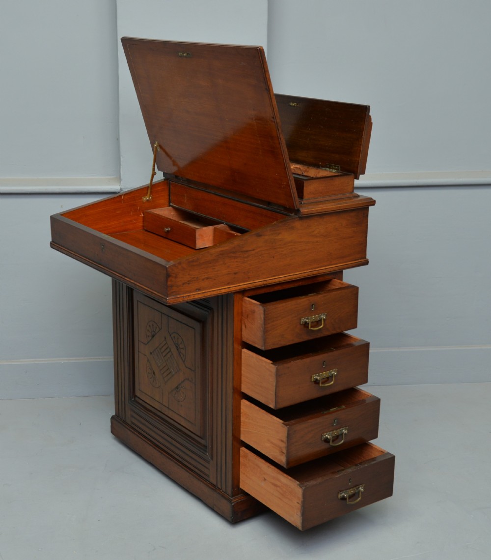 Late Victorian Oak Davenport Desk View V