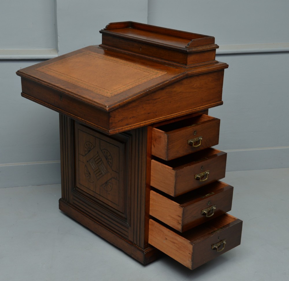 Late Victorian Oak Davenport Desk View IX