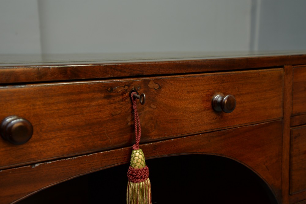 Superb Regency Mahogany Caddy-Top Pedestal Desk View VIII