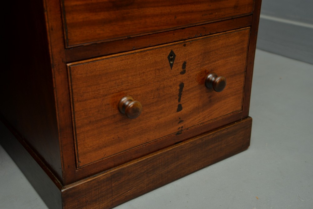 Superb Regency Mahogany Caddy-Top Pedestal Desk View IX