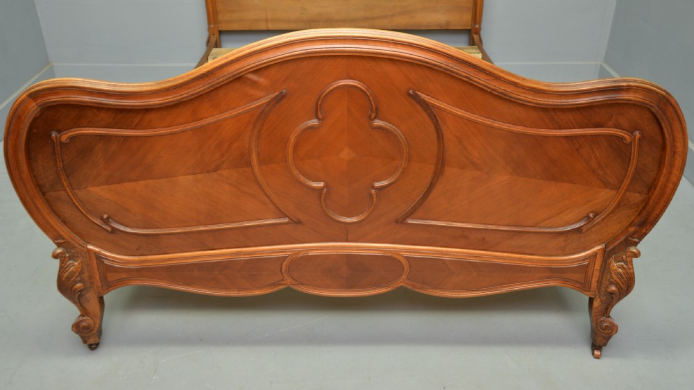 19thc French Rococo Louis XV Walnut Double Bed View IV