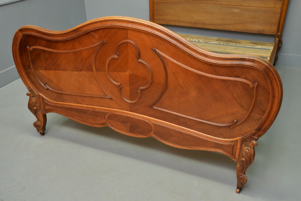 19thc French Rococo Louis XV Walnut Double Bed View VIII