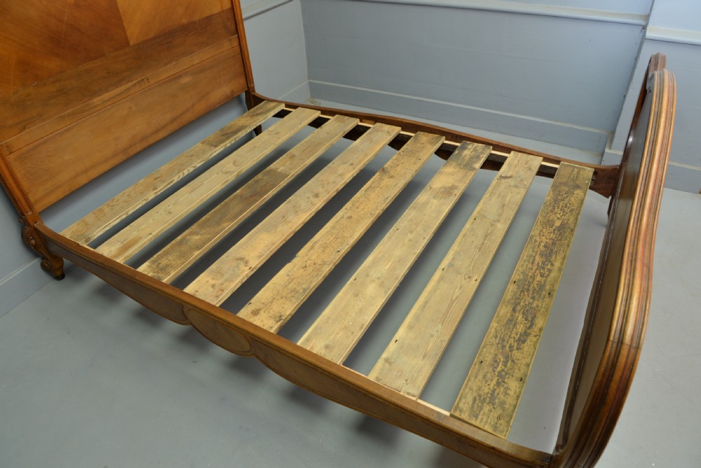 19thc French Rococo Louis XV Walnut Double Bed View XI