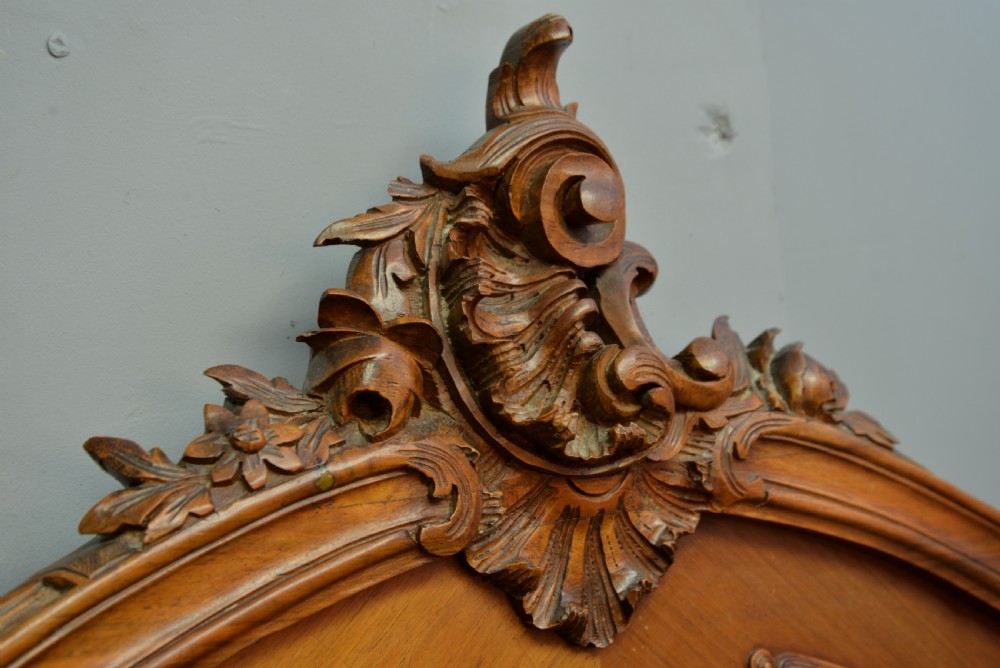19thc French Rococo Louis XV Walnut Double Bed View XII