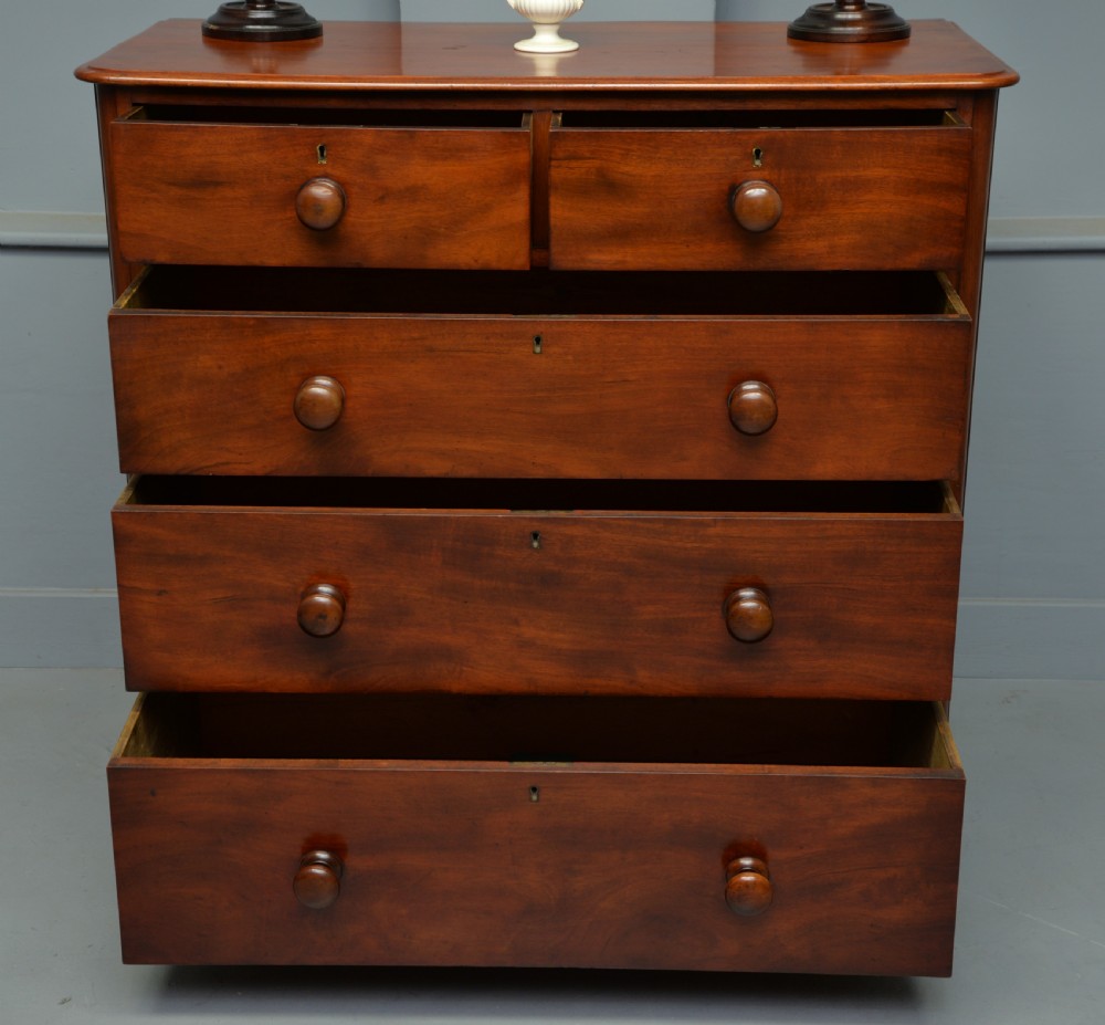 Victorian Medium Sized Mahogany Chest Of Drawers View II