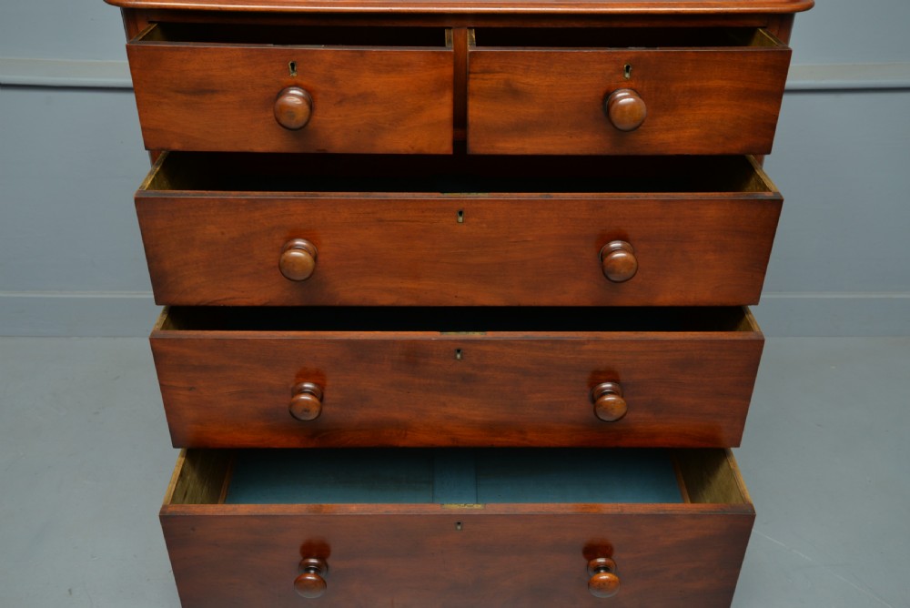 Victorian Medium Sized Mahogany Chest Of Drawers View IV