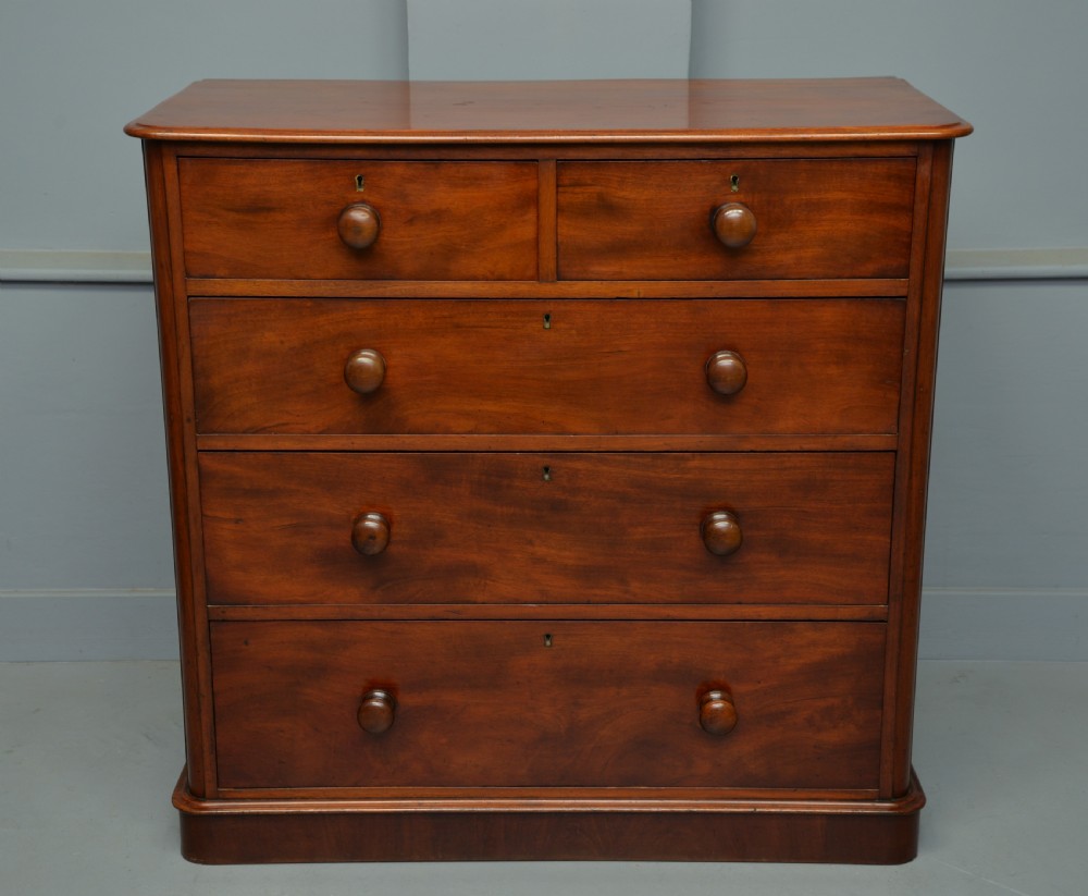 Victorian Medium Sized Mahogany Chest Of Drawers View VI