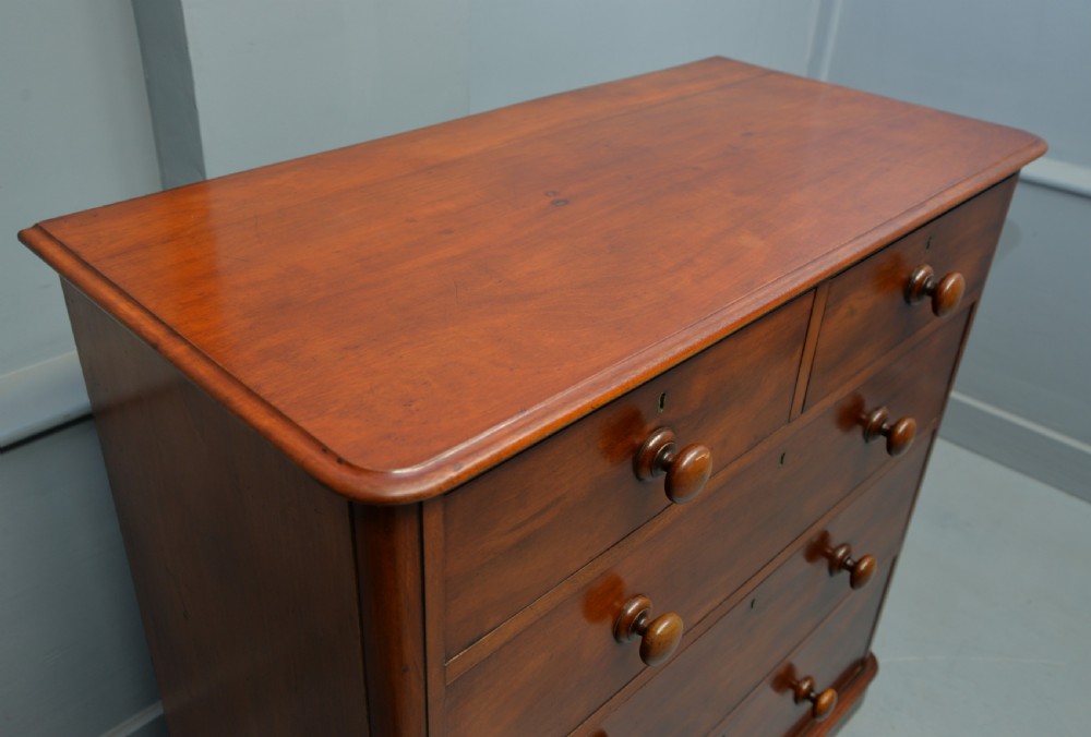 Victorian Medium Sized Mahogany Chest Of Drawers View IX