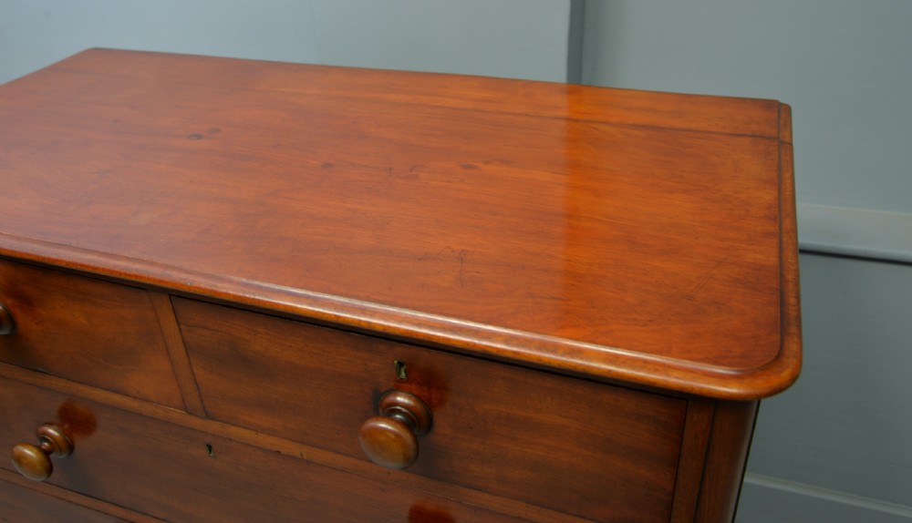 Victorian Medium Sized Mahogany Chest Of Drawers View X