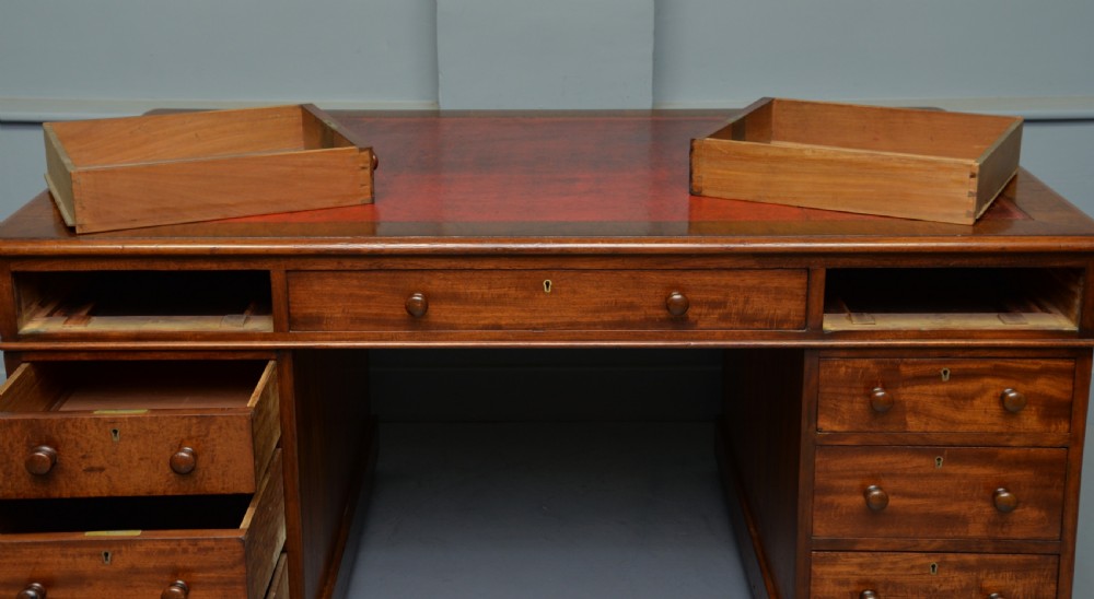 Victorian Mahogany Partners Desk View V