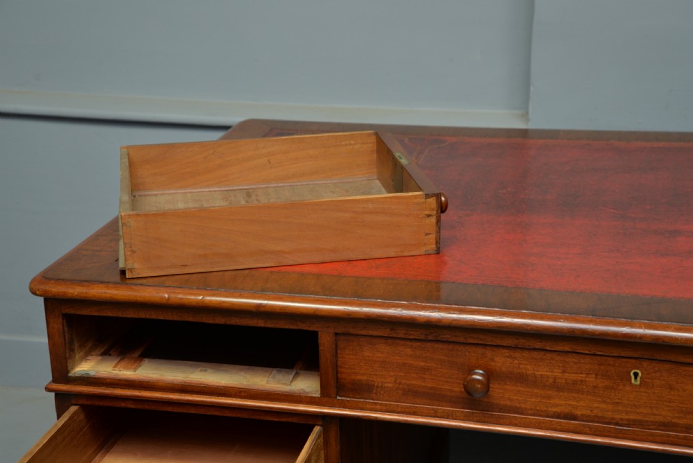 Victorian Mahogany Partners Desk View VI
