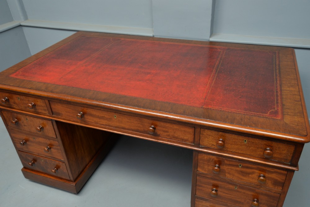 Victorian Mahogany Partners Desk View VII