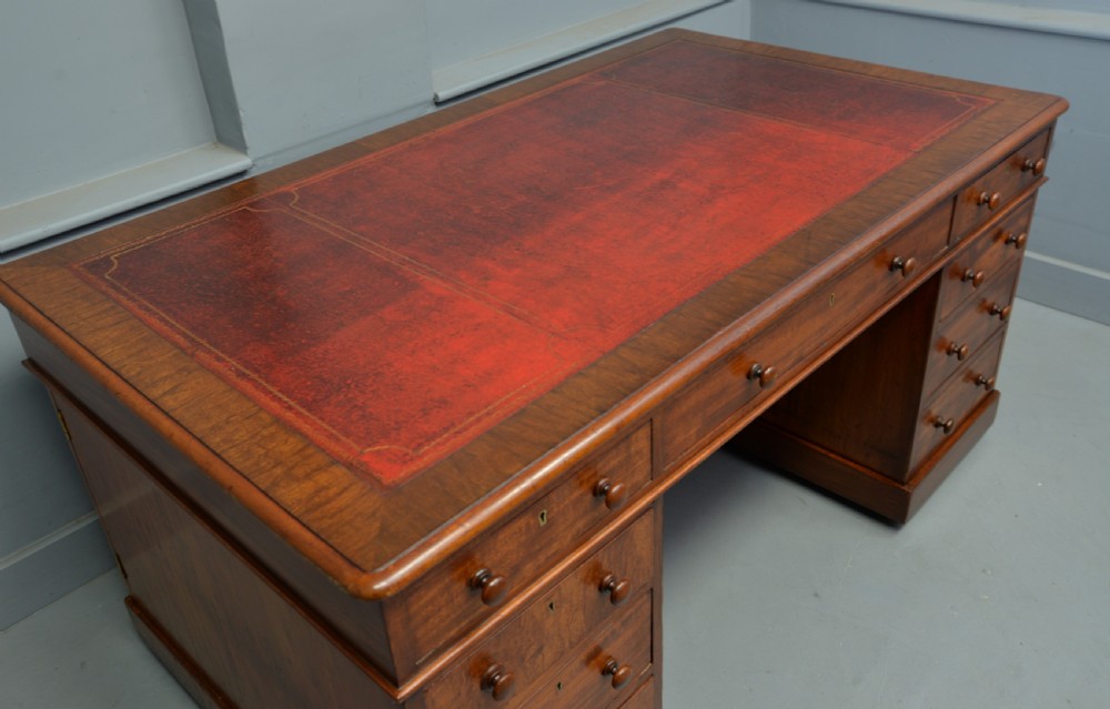 Victorian Mahogany Partners Desk View IX