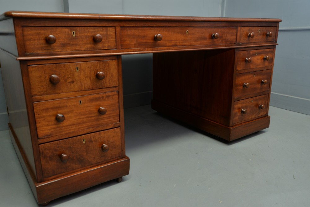 Victorian Mahogany Partners Desk View X