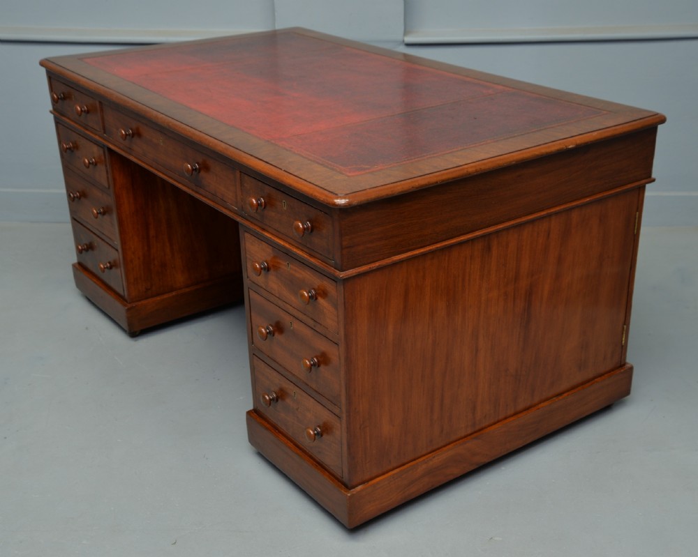 Victorian Mahogany Partners Desk View XI