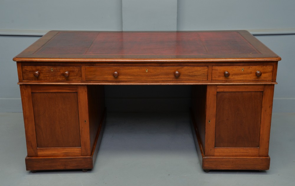 Victorian Mahogany Partners Desk View XII