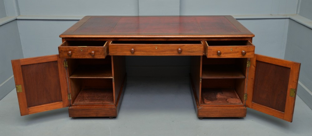 Victorian Mahogany Partners Desk View XIII