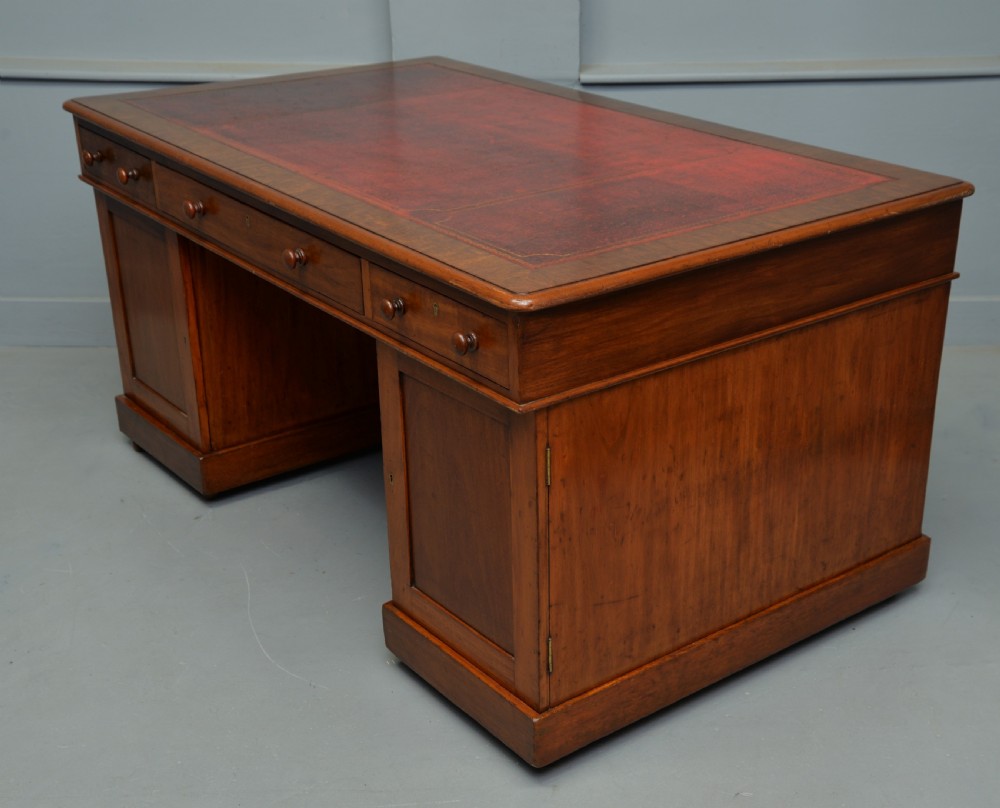 Victorian Mahogany Partners Desk View XIV