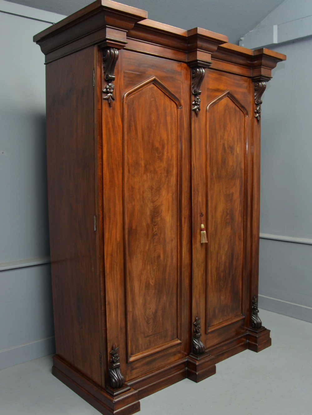 Early Victorian Mahogany Wardrobe View II