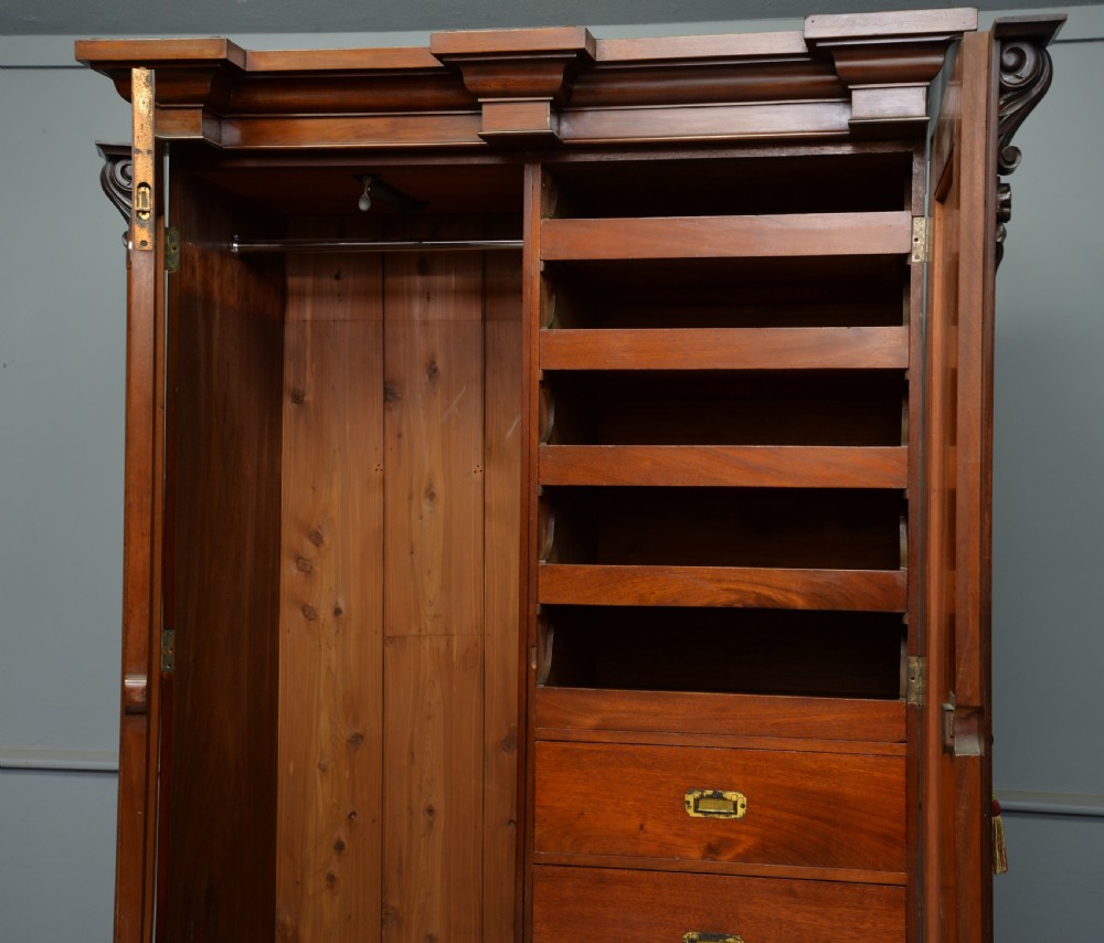 Early Victorian Mahogany Wardrobe View VII