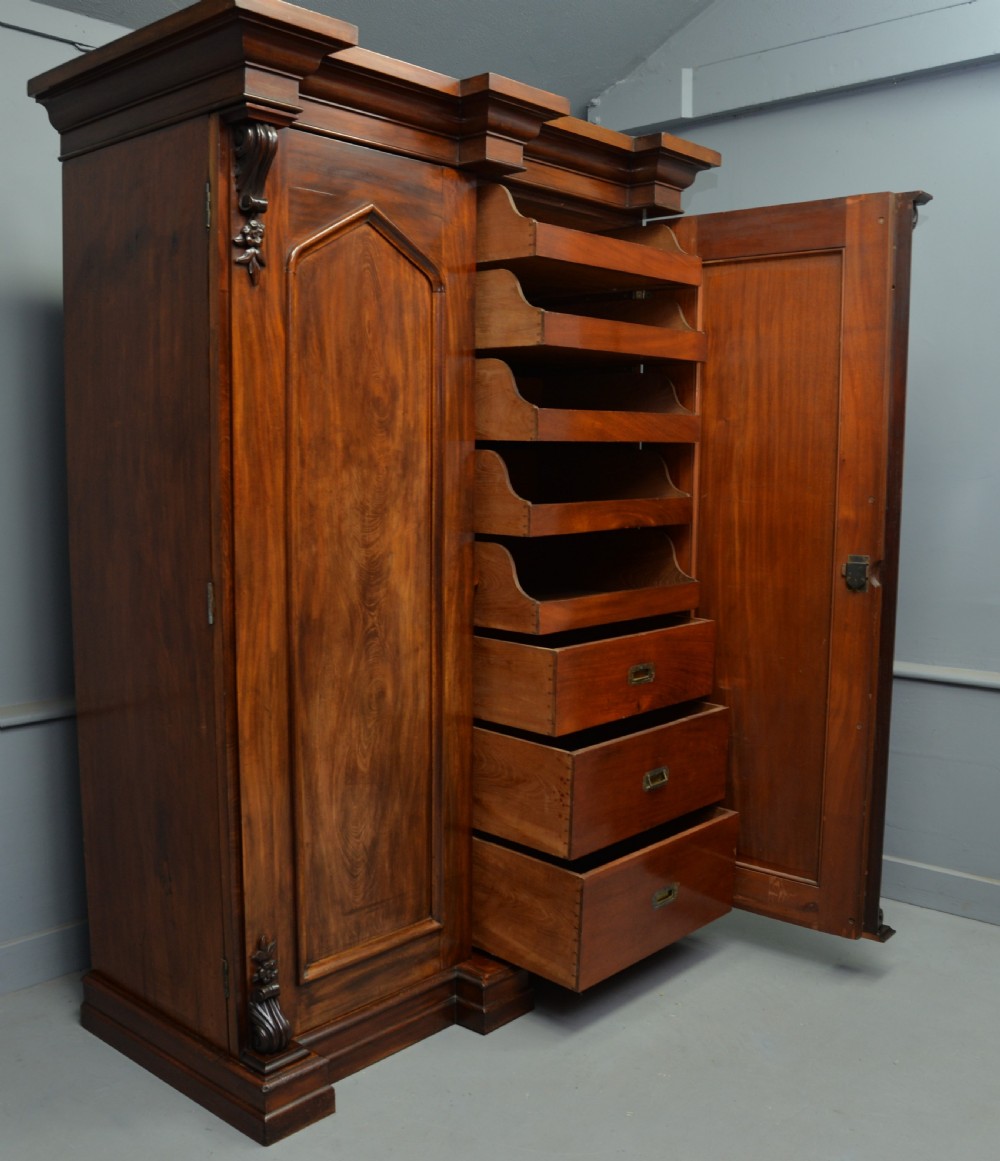 Early Victorian Mahogany Wardrobe View VIII