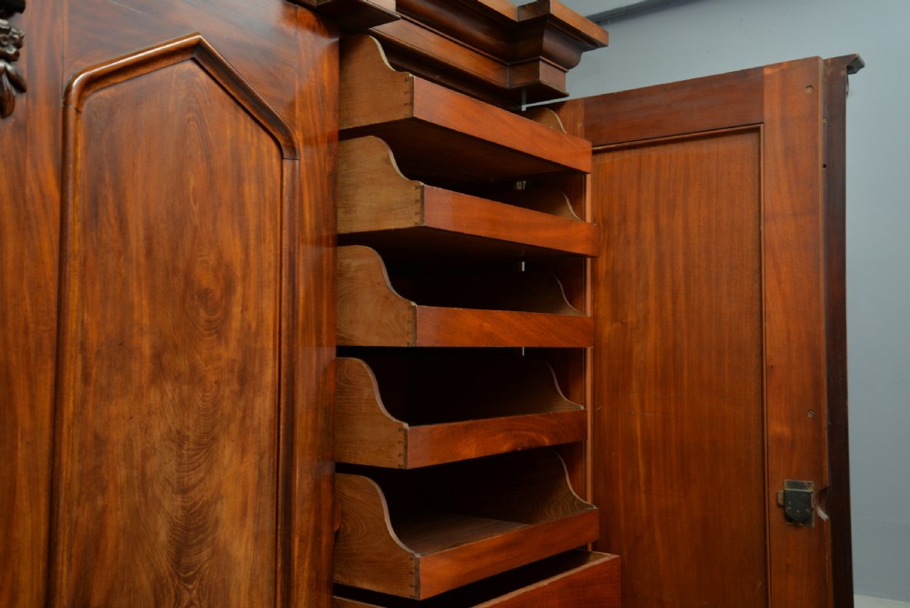 Early Victorian Mahogany Wardrobe View X