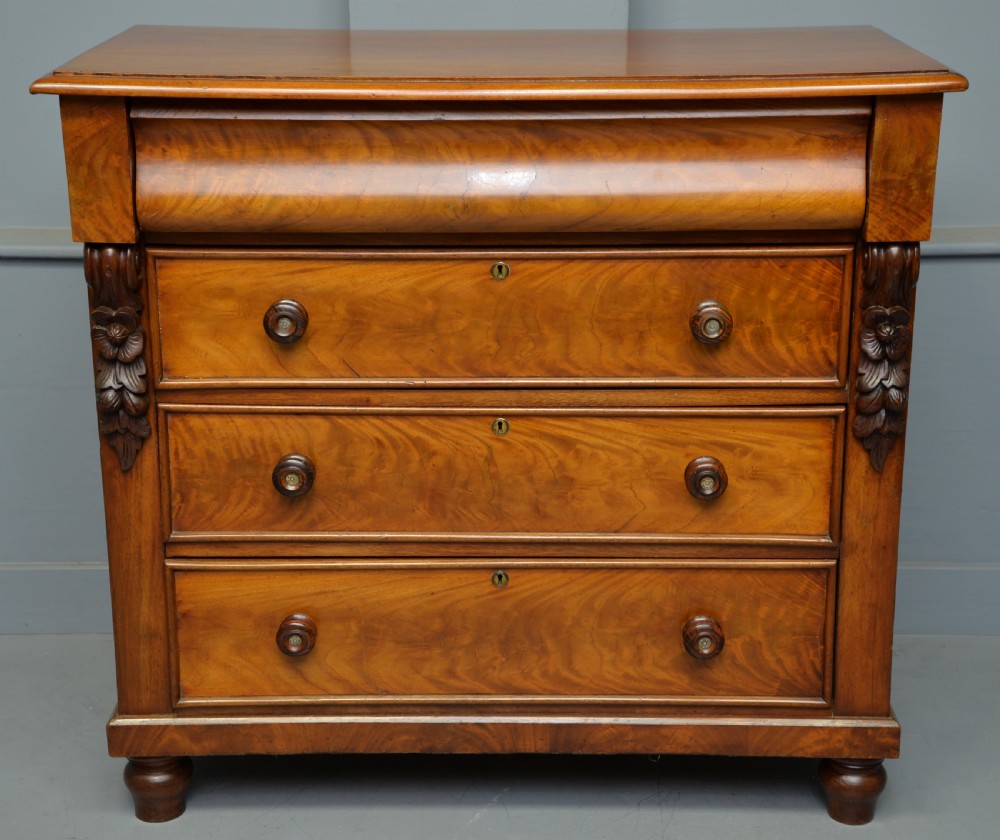 Scottish Golden Mahogany Chest Of Drawers View V
