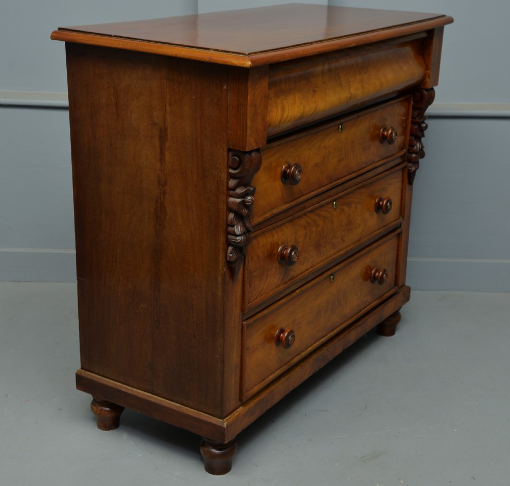 Scottish Golden Mahogany Chest Of Drawers View VII
