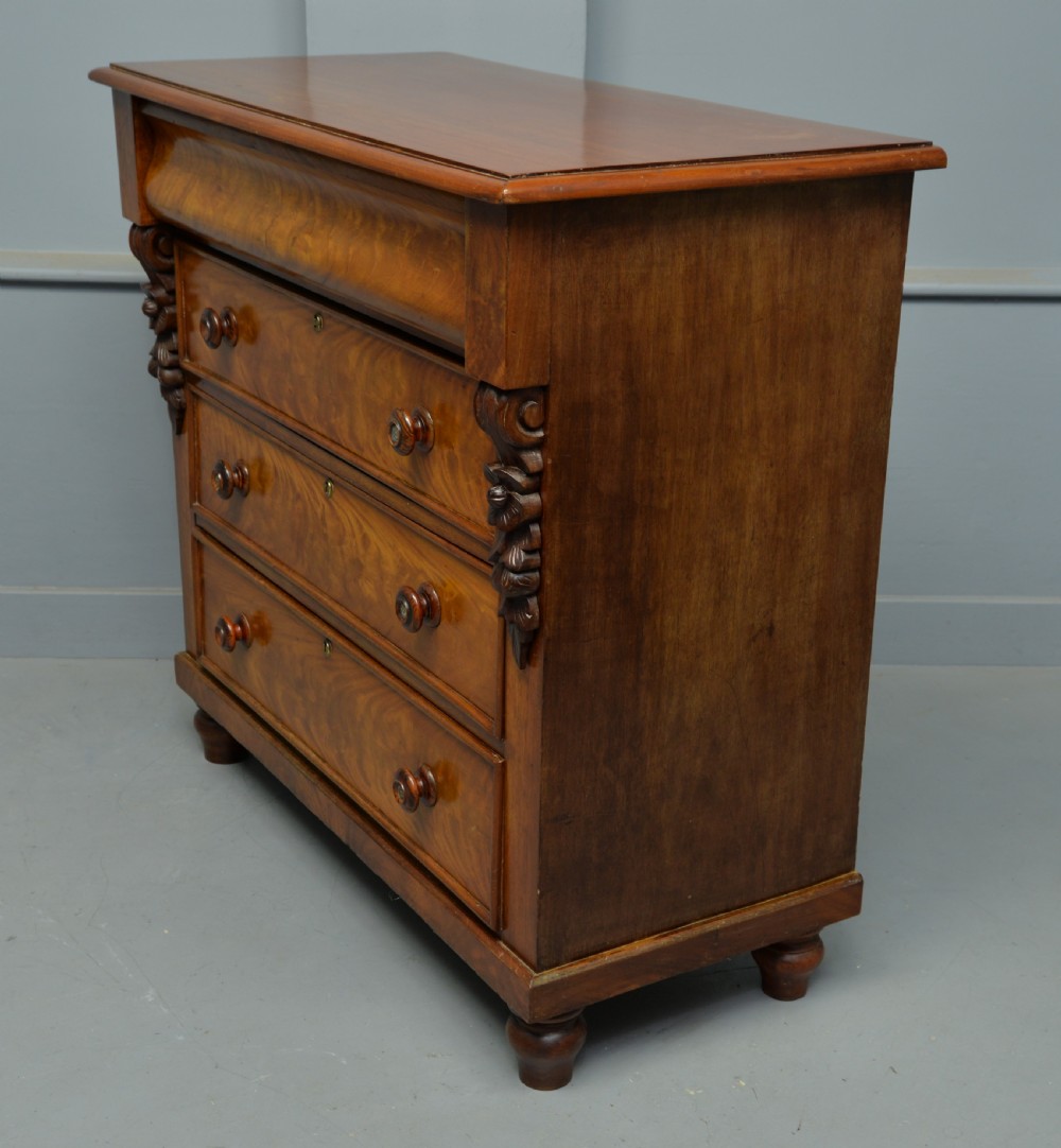 Scottish Golden Mahogany Chest Of Drawers View VIII